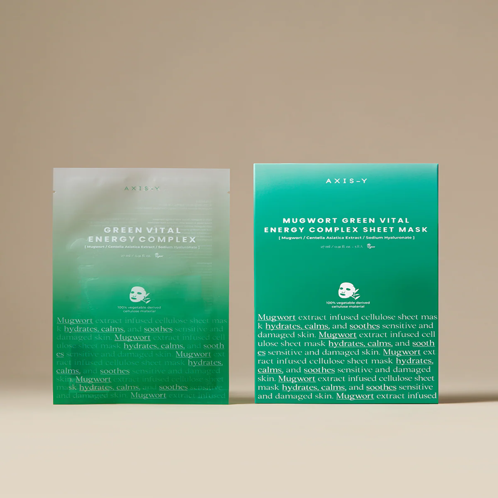 Axis-Y Mugwort Green Vital Energy Complex Sheet Mask — 27ml