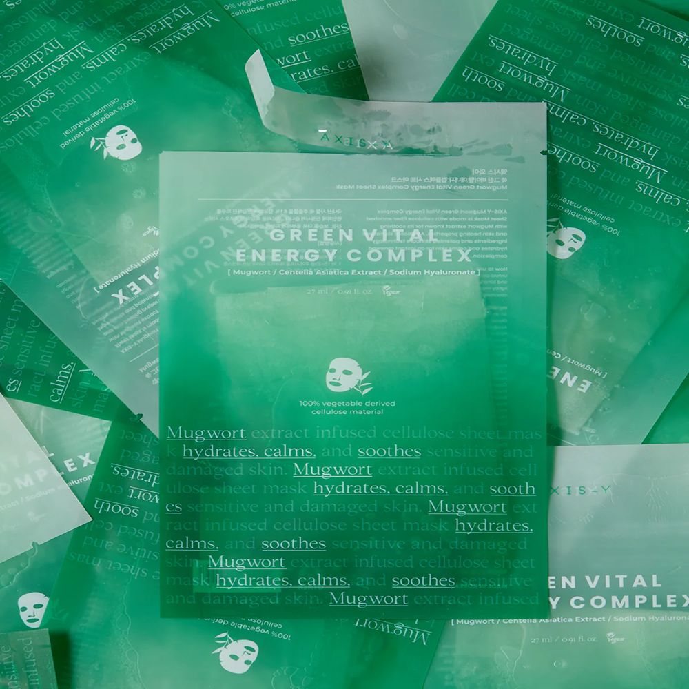 Axis-Y Mugwort Green Vital Energy Complex Sheet Mask — 27ml